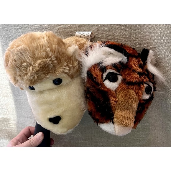 DS Max Other - Vtg DS Max Plush Bigmouth Hand Animal Puppets Interactive Hook n' Loop Mouths